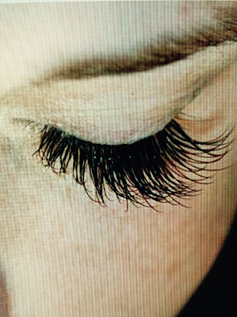 Eye lash extension before & after photos