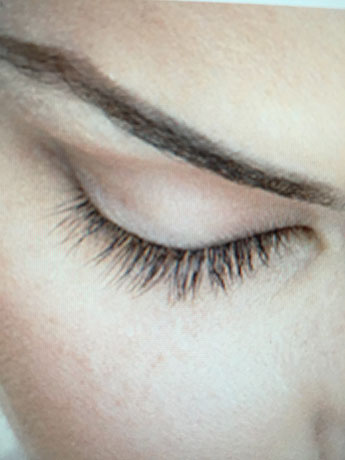 Eye lash extension before & after photos